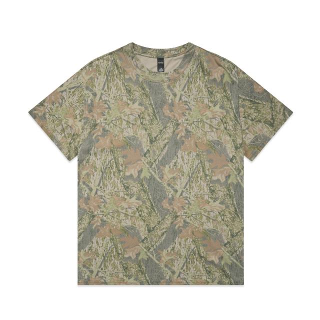 AS Colour Heavy Faded Camo Tee | 5082C in Tree Camo, front view