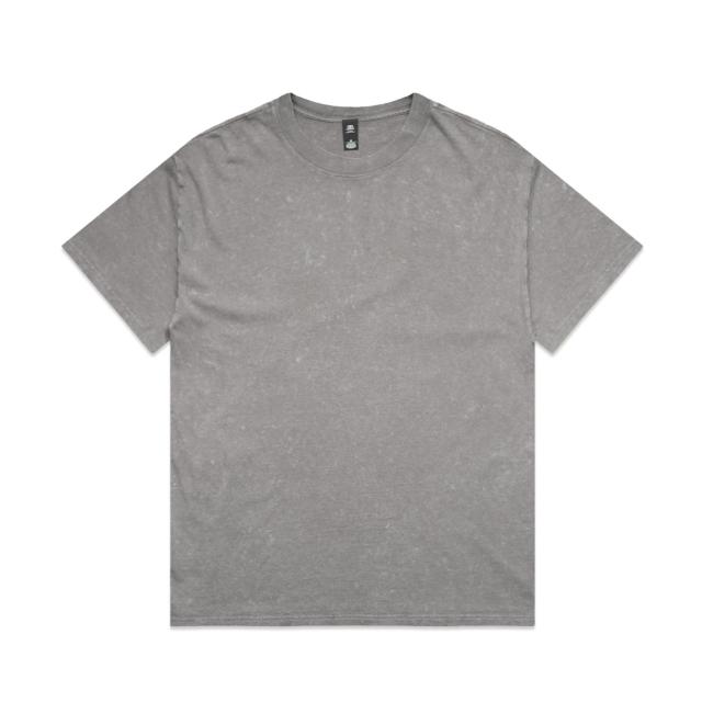 AS Colour Stone Wash Heavy Tee | 5085 in Grey Stone, front view