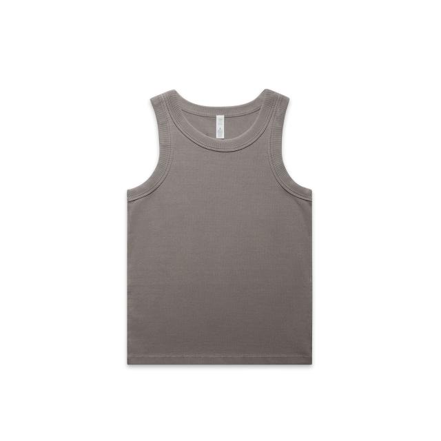 AS Colour Wo's Faded Organic Rib Tank 4034 in Faded Grey, front view
