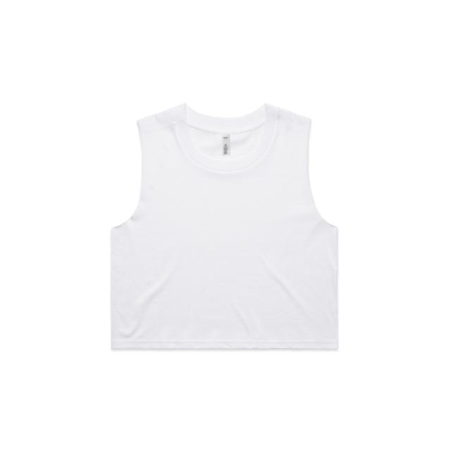 AS Colour Wo's Crop Tank 4068 in White, front view