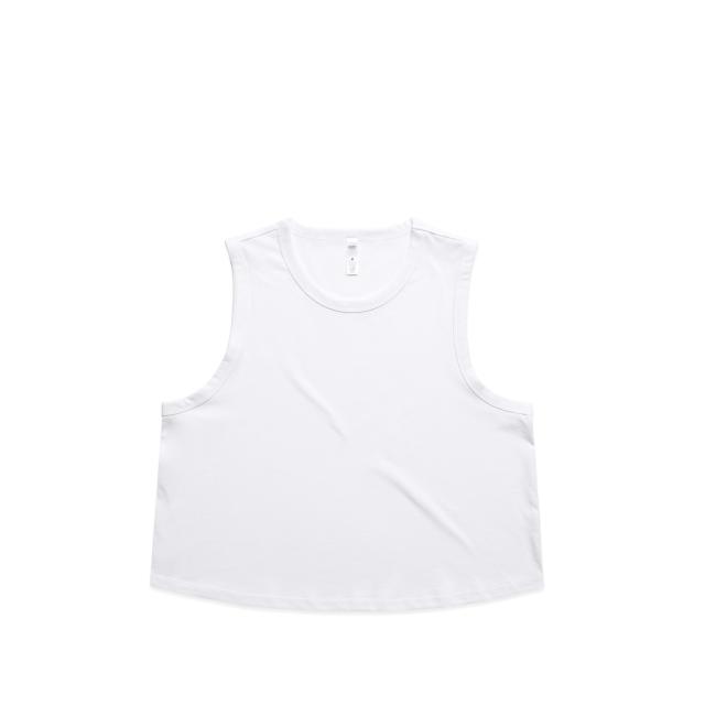 AS Colour Wo's Martina Crop Tank 4091 in White, front view