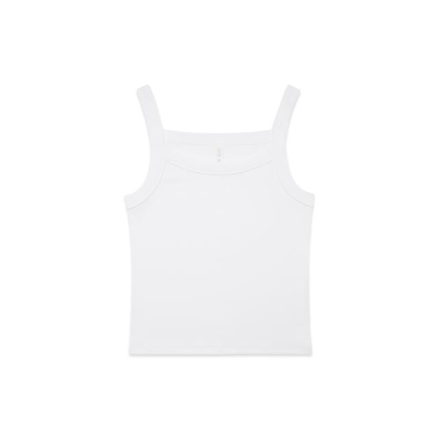 AS Colour Wo's Organic Collegiate Tank 4097 in White, front view
