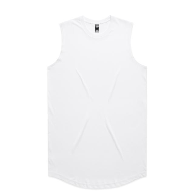AS Colour Staple Curve Tank 5091 in White, front view