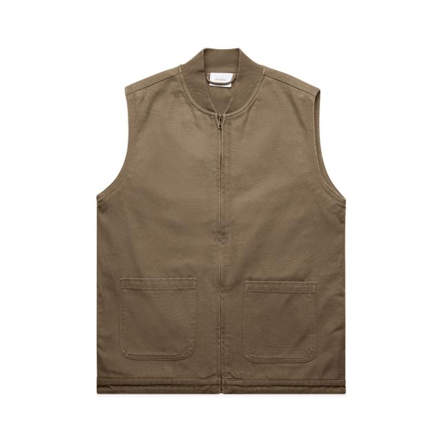 AS Colour Canvas Heavy Vest 5528 in Walnut, front view