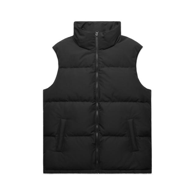 AS Colour Puffer Vest 5592 in Black, front view